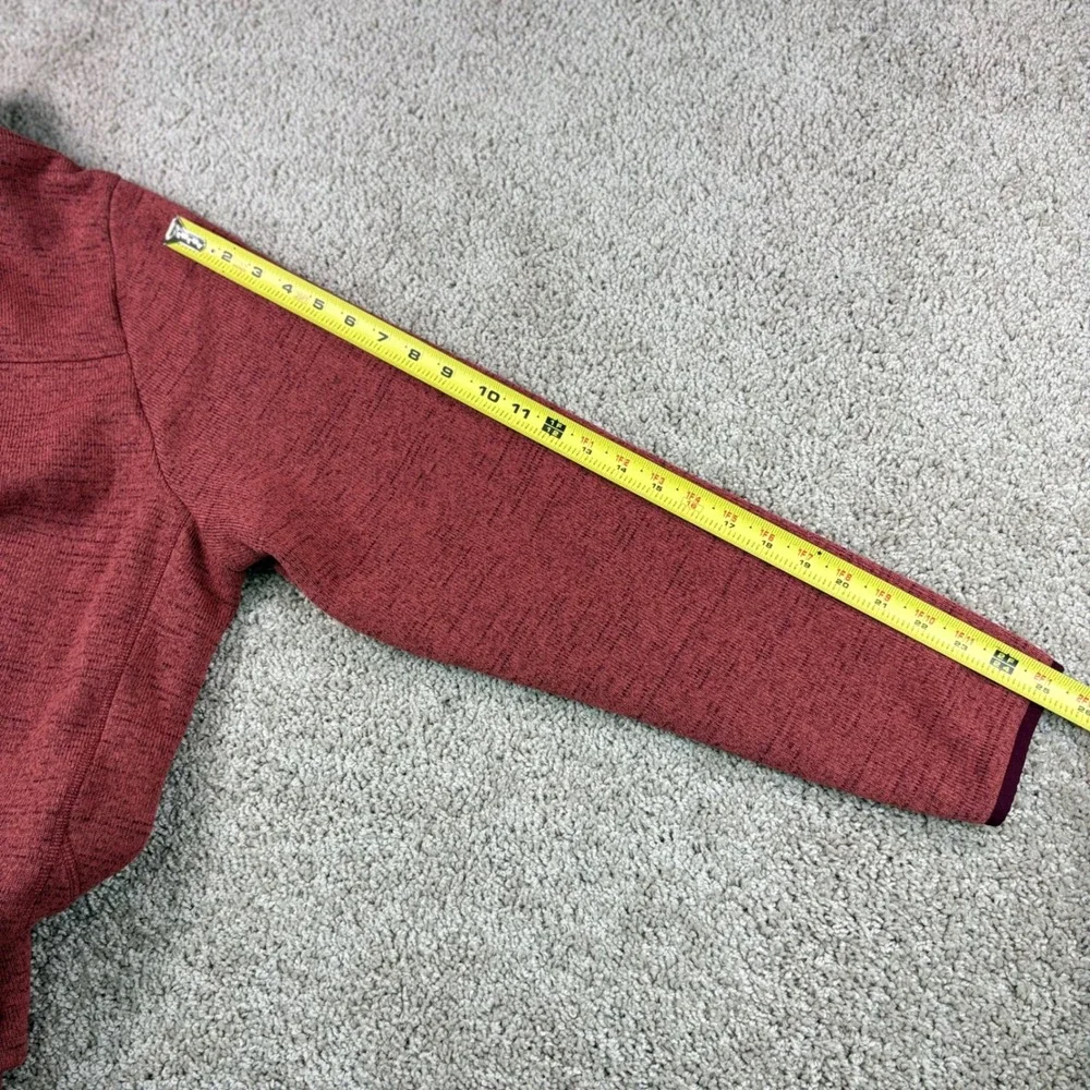 Under Armour 1/4 Zip Pullover Mens XL Red Heather Fleece Sweater 1380271 Active